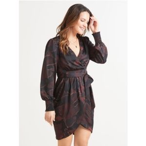 Evereve Allison Joy Sascha Surplice Mini Dress